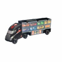 Motor Lab, lastebil med 6 biler og tilbehør