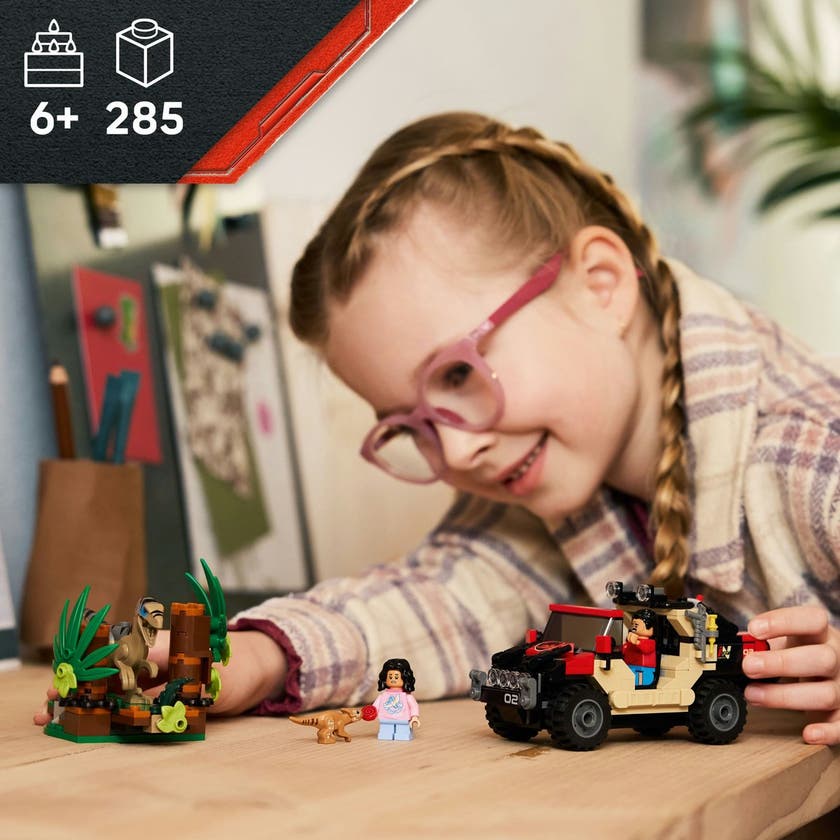 LEGO Jurassic World 76972, Terrengflukt med raptor
