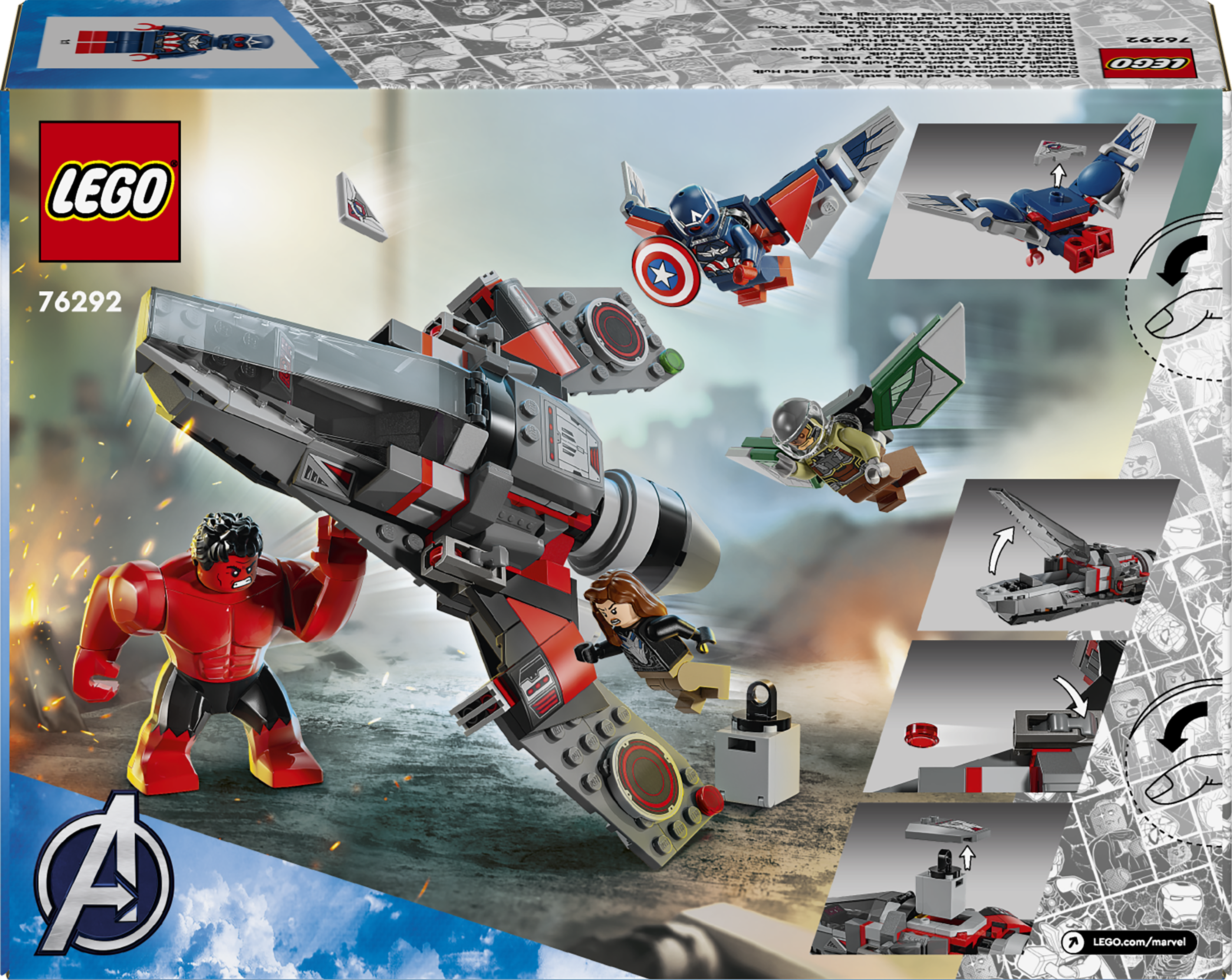 LEGO® Marvel Captain America i kamp mot Red Hulk 76292