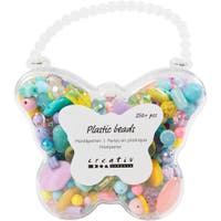 Klassiske perler, blandede farger, 193 g, Dia. 5-35 mm