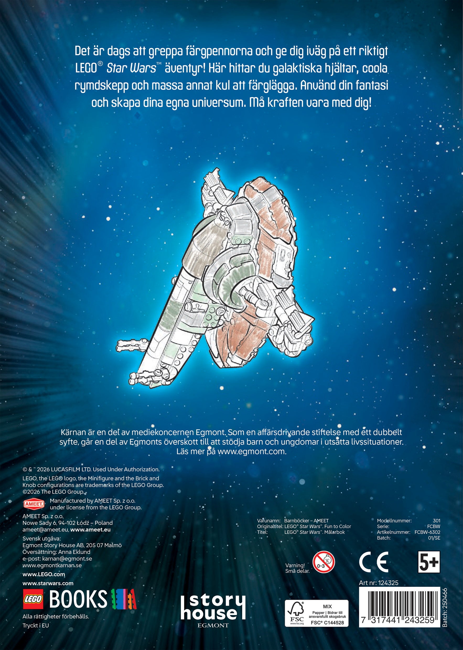 LEGO Star Wars fargebok med 32 sider