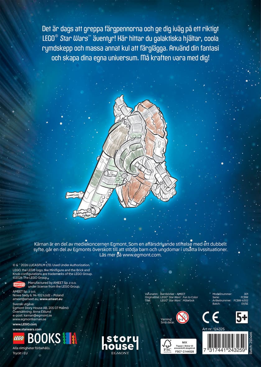 LEGO Star Wars fargebok med 32 sider