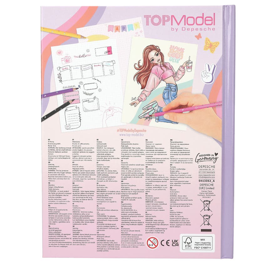 TOPModel Humør Malebok m/lys og lyd, ENG