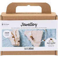 Mini DIY Kit smykker, Halskjede og øredobber med kr
