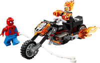Spider-Man mot Ghost Rider på motorsykkel
