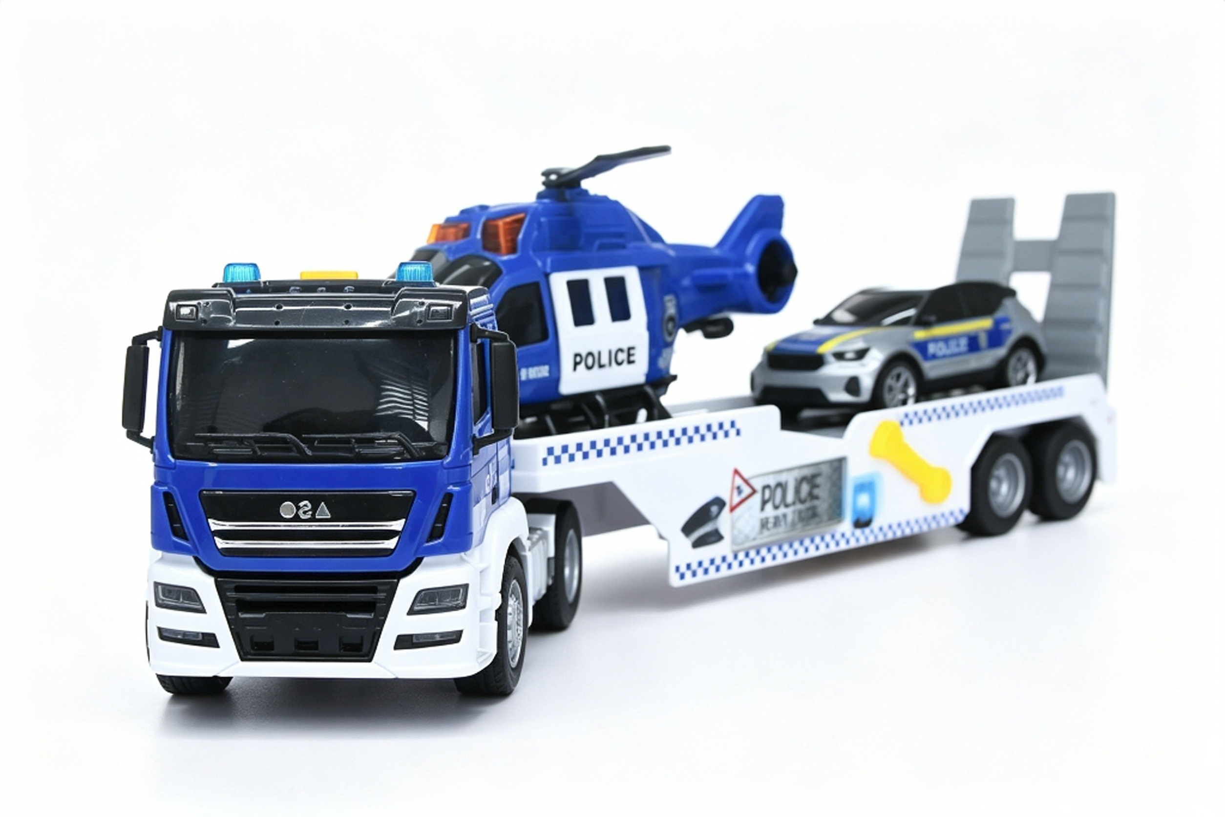 Rapid Speed Langtrailer med politibil og helikopter