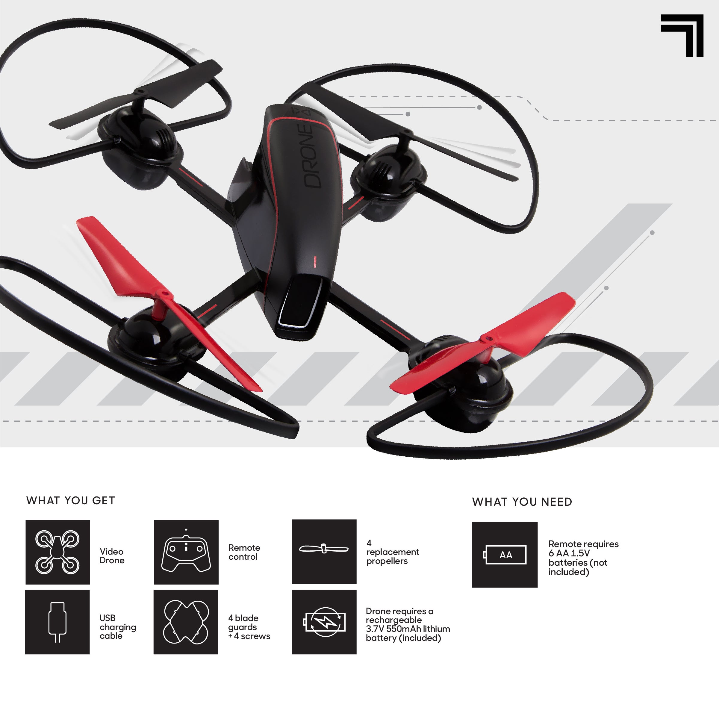 Sharper Image Mach 10, videodrone med kamera
