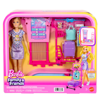 Barbie Malibu-dukke med koffert og bagasjekarusell