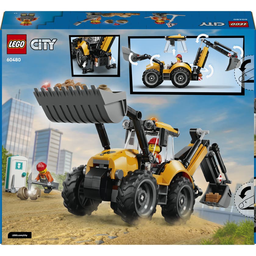 LEGO® City Gul traktorgraver. Byggeplassleke 60480