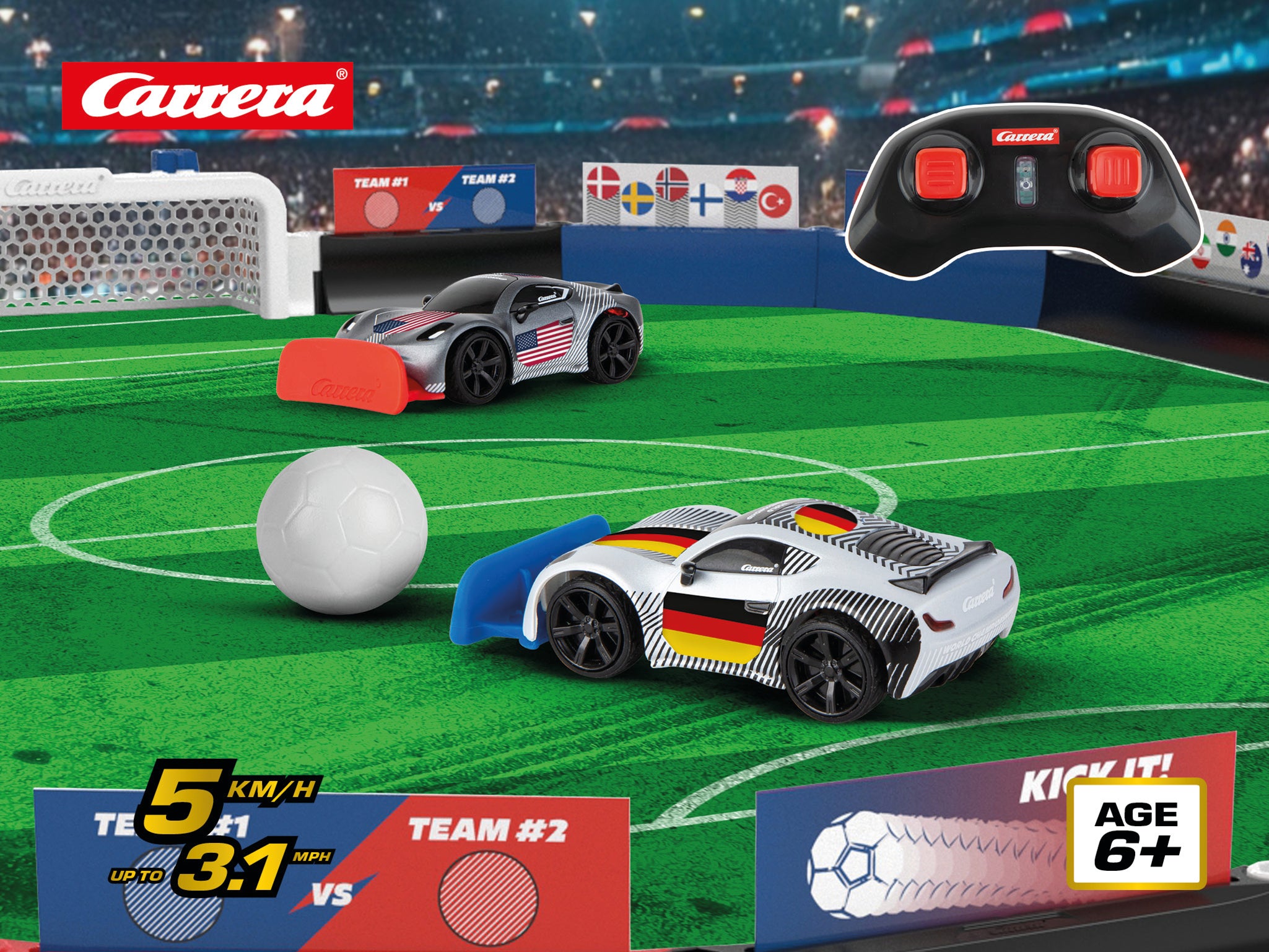 Carrera RC World Championship Soccer Set – fjernstyrt fotball for to spillere