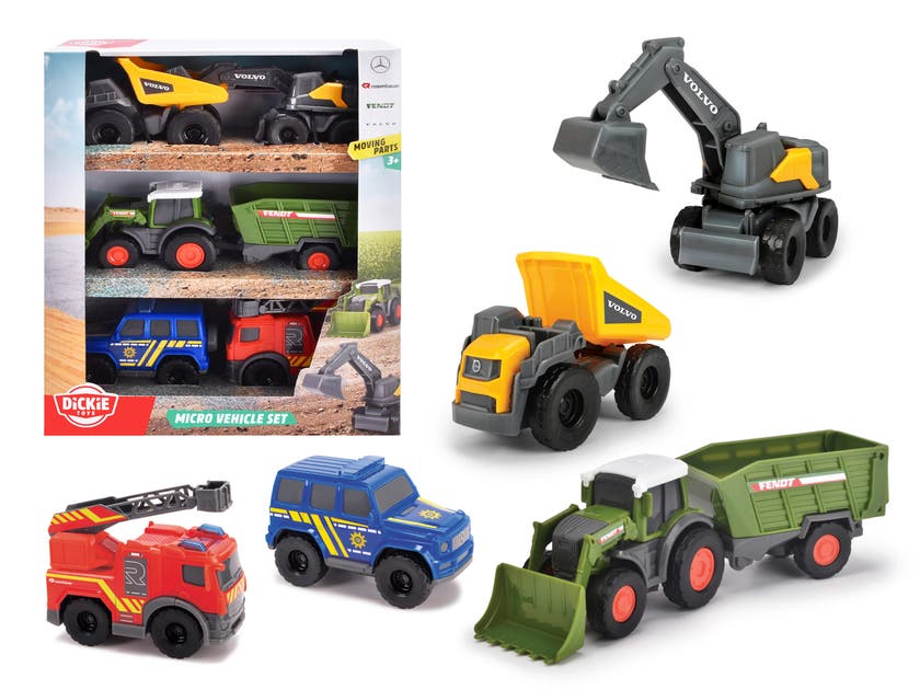 Dickie Toys Mini Lekebiler 5-pack, 8 cm