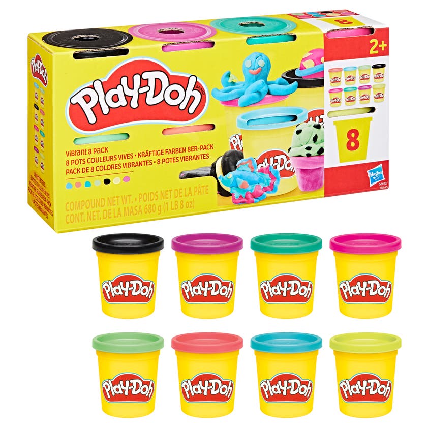 Play-Doh 8-pack leire i ulike farger