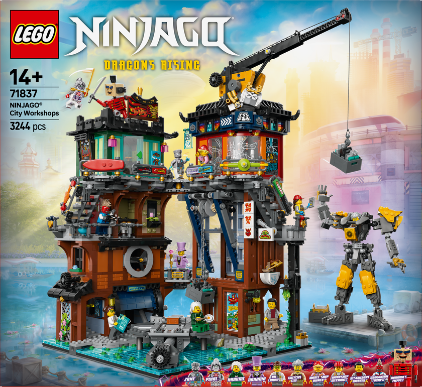 LEGO® NINJAGO® bys verksteder. Byggbart ninja-lekesett 71837