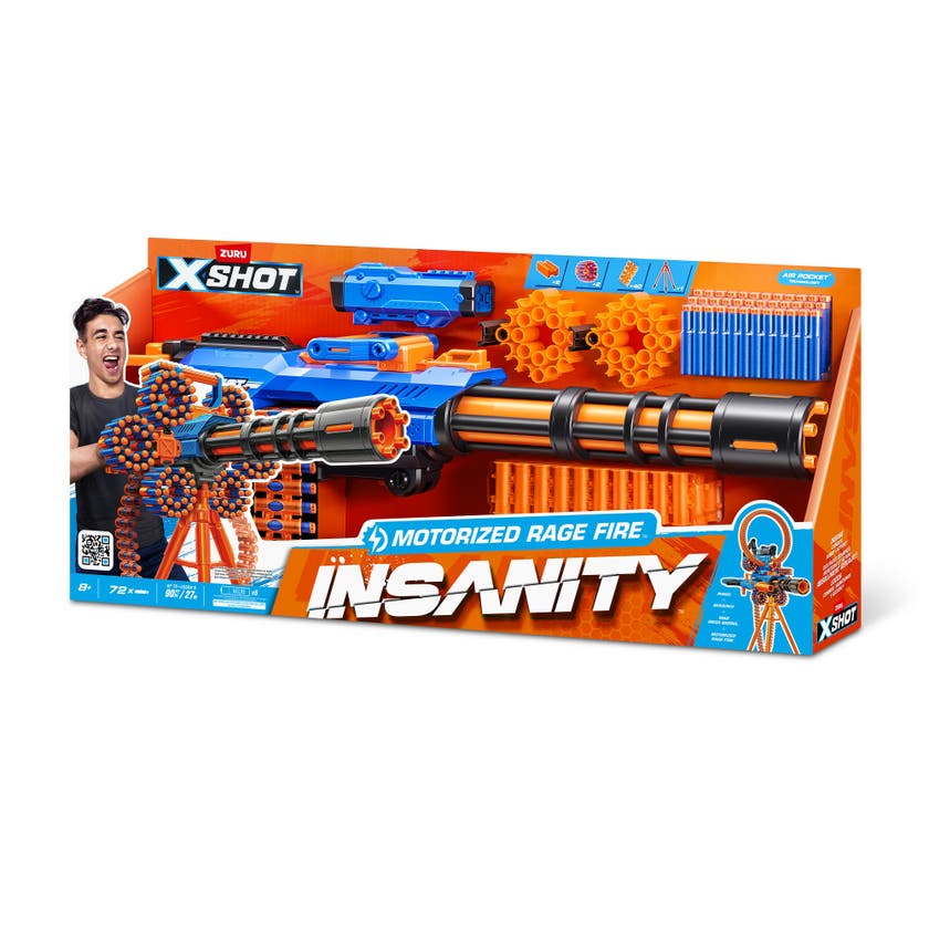 XSHOT Insanity Motorisert Rage Fire Gatling-pistol med stativ