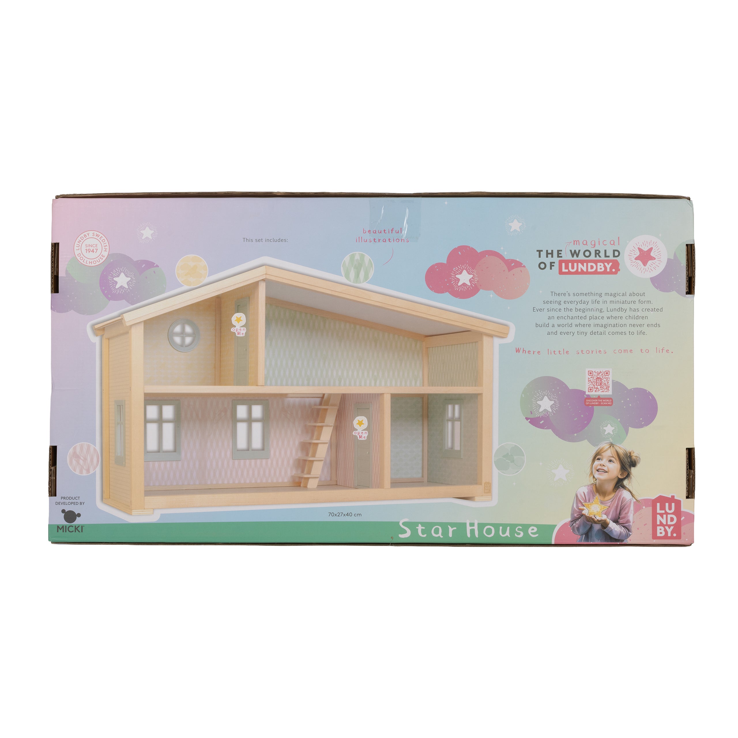 LUNDBY Star House Dukkehus i tre
