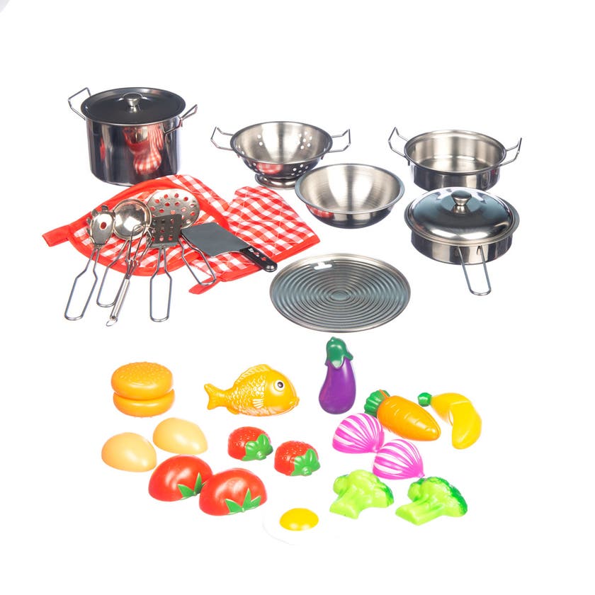 PAP, Kjøkkensett med 27 deler i metall