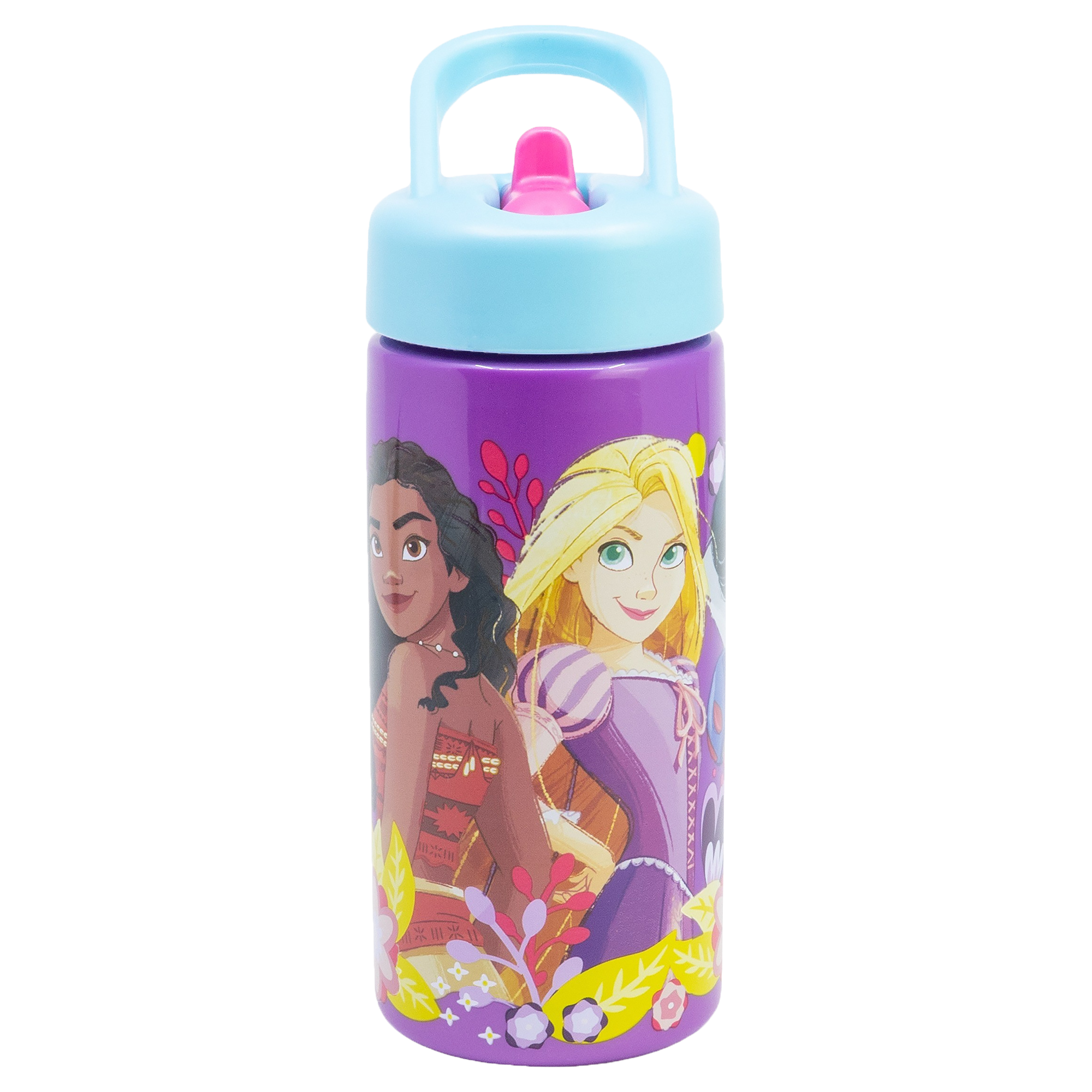 DISNEY PRINCESS, Vannflaske med sugerør, 420 ml