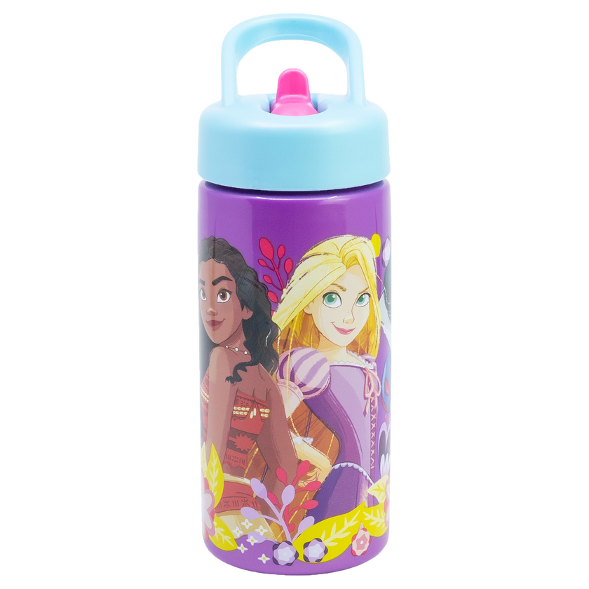 DISNEY PRINCESS, Vannflaske med sugerør, 420 ml