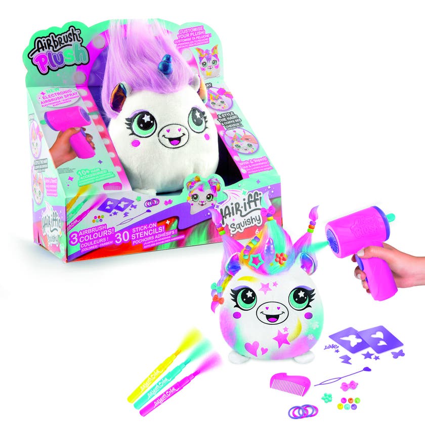Airbrush Plush Hair'Iffic 17Cm Squish Pal-Princess