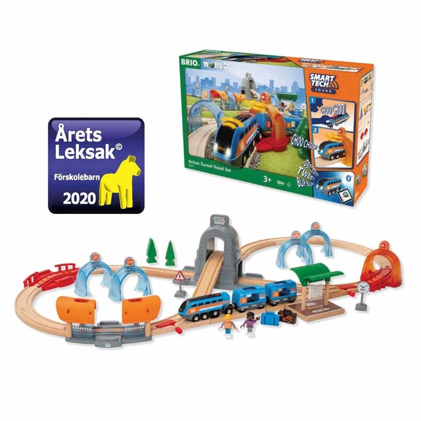 BRIO, Action Tunnel Reise Sett (Smart Tech Lyd)