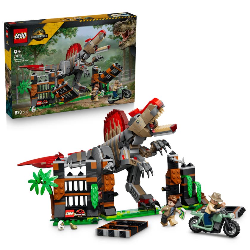 LEGO® Dinosaurflukt med spinosaurus 77982