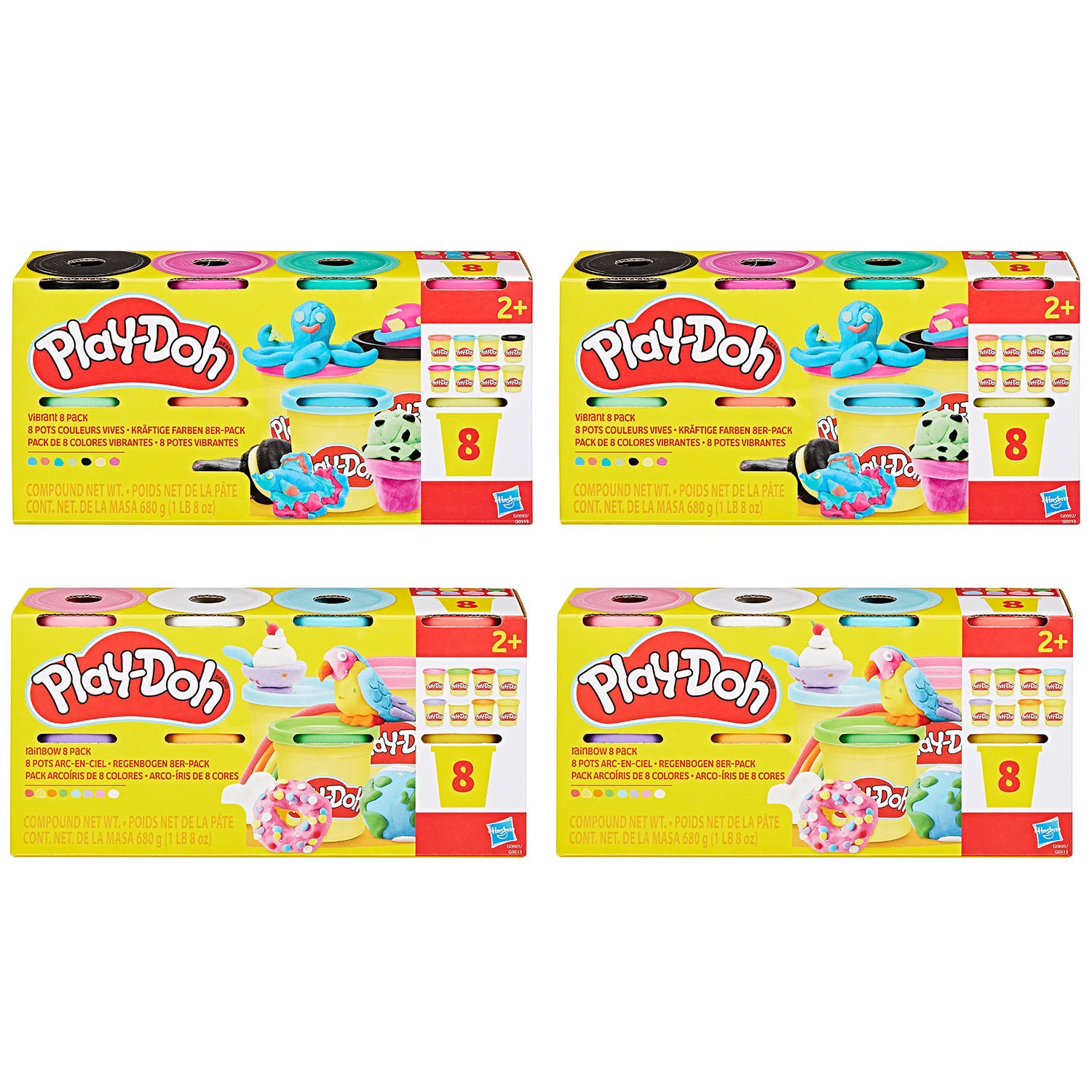 Play-Doh 8-pack leire i ulike farger