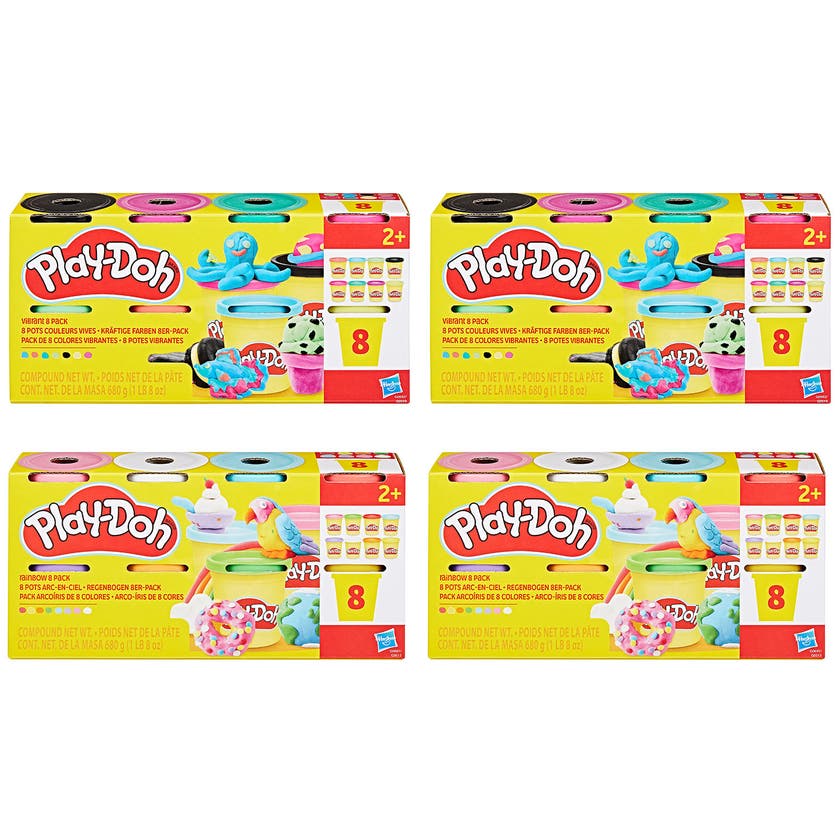Play-Doh 8-pack leire i ulike farger