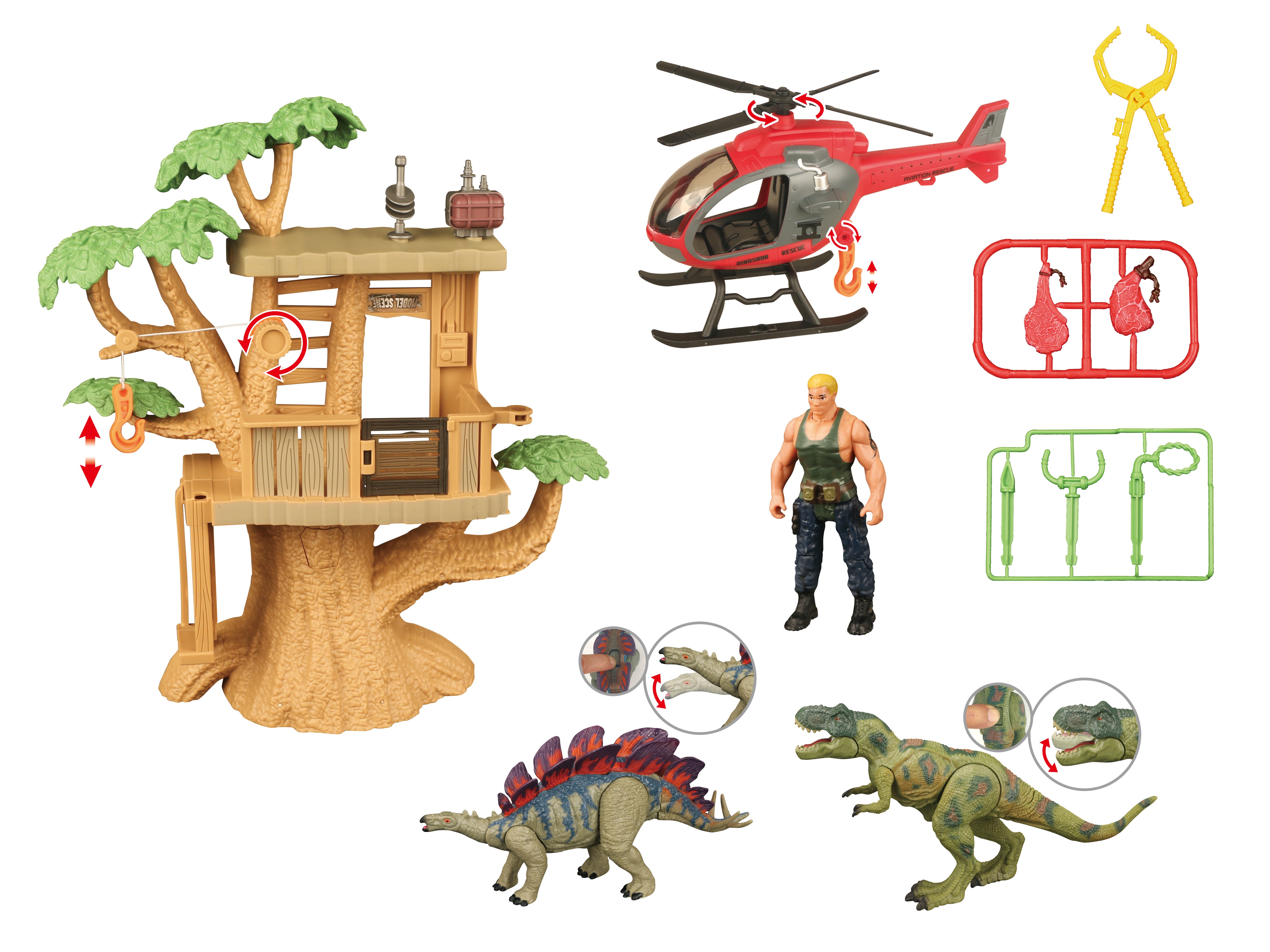 Animal Life Dinosaurkasse med hule