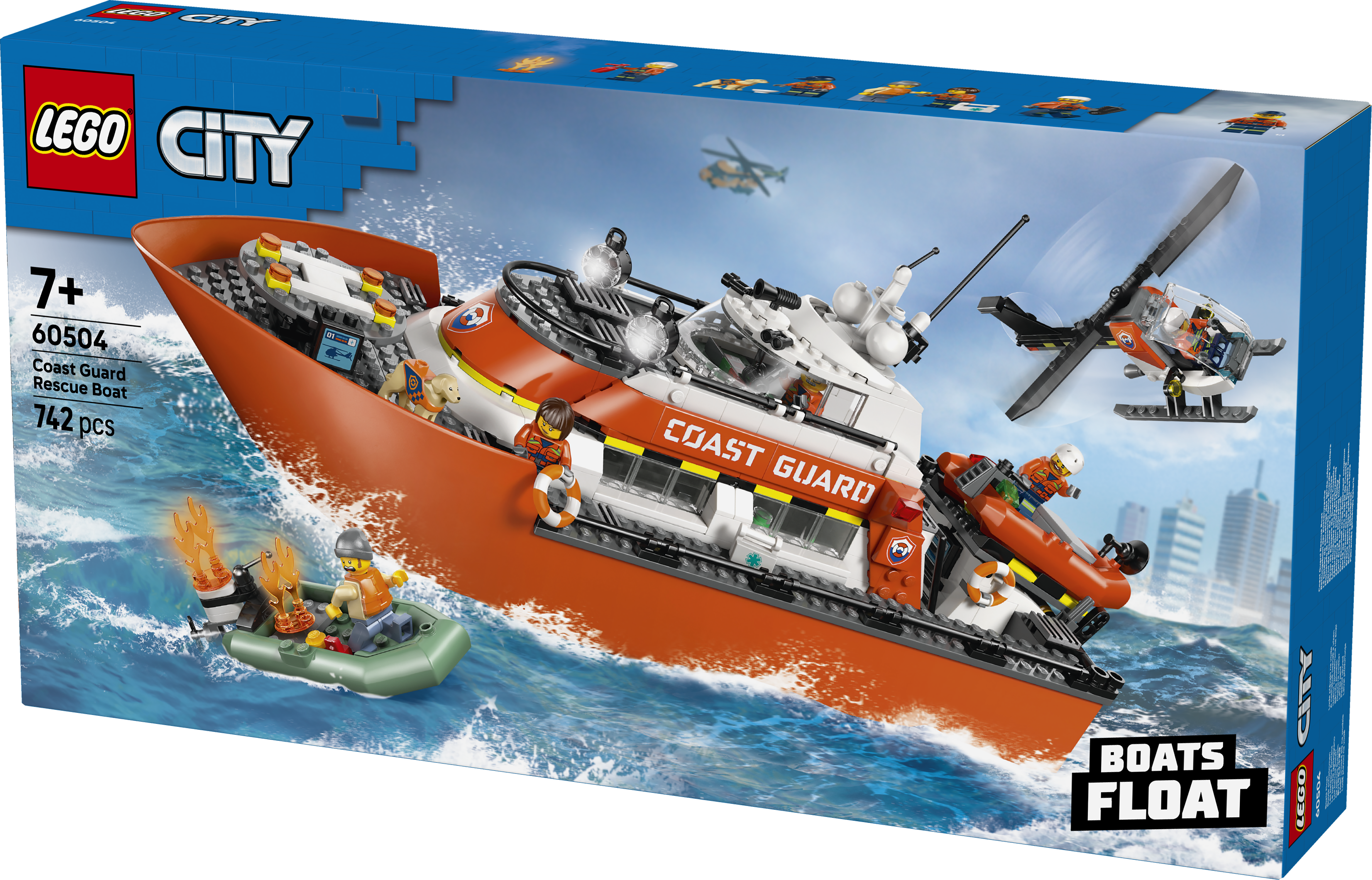 Kystvaktens helikopter og redningsbåt