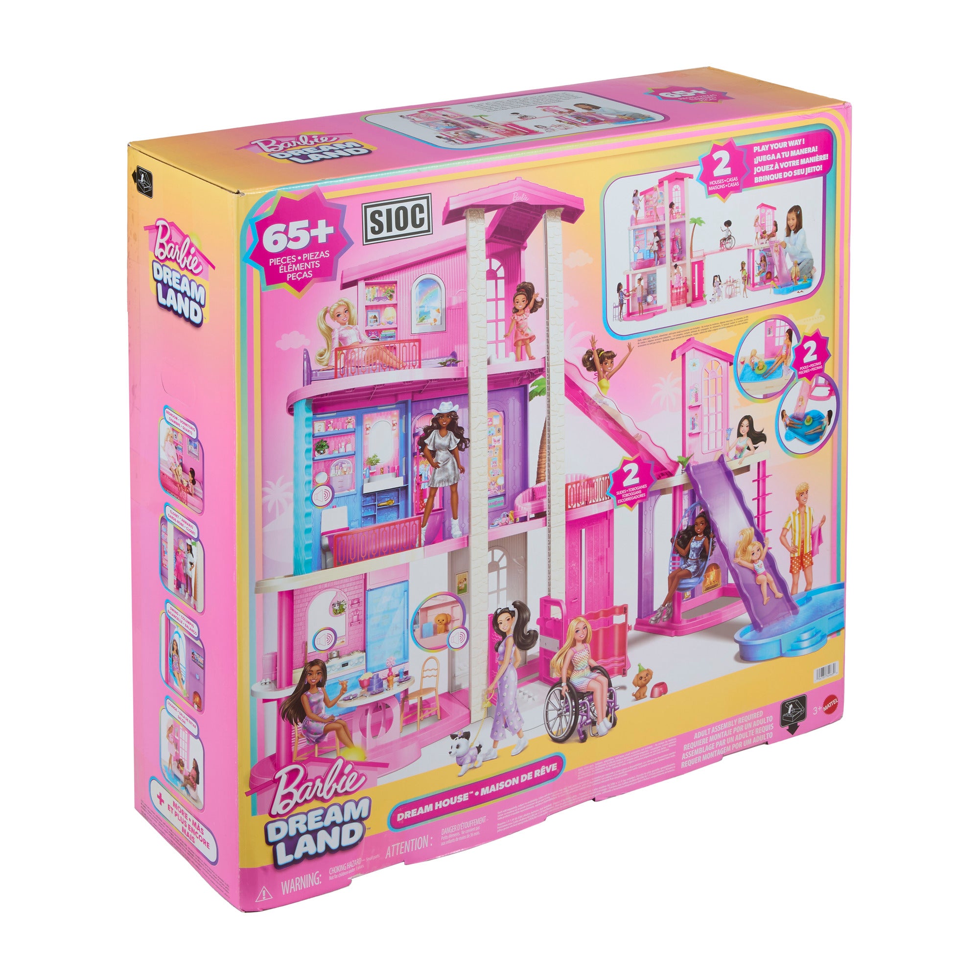 Barbie Dreamhouse med 2 hus, bassenger og sklie