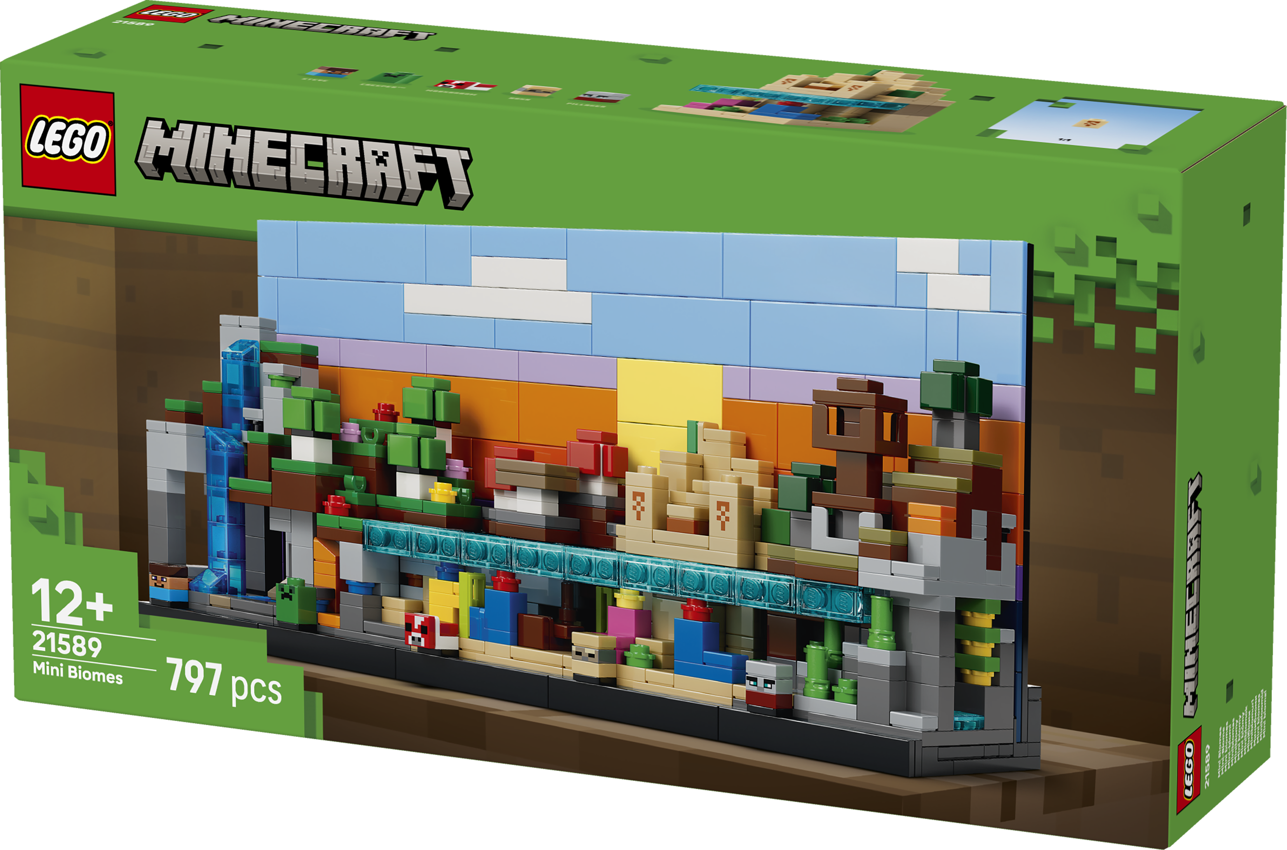  LEGO® Minecraft® Minibiomer. Byggbar gaming-kunst 21589