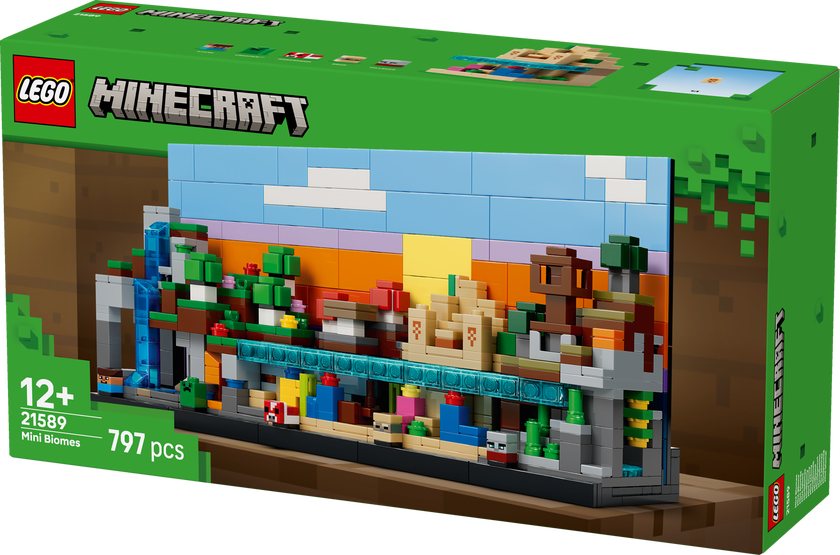 LEGO® Minecraft® Minibiomer. Byggbar gaming-kunst 21589