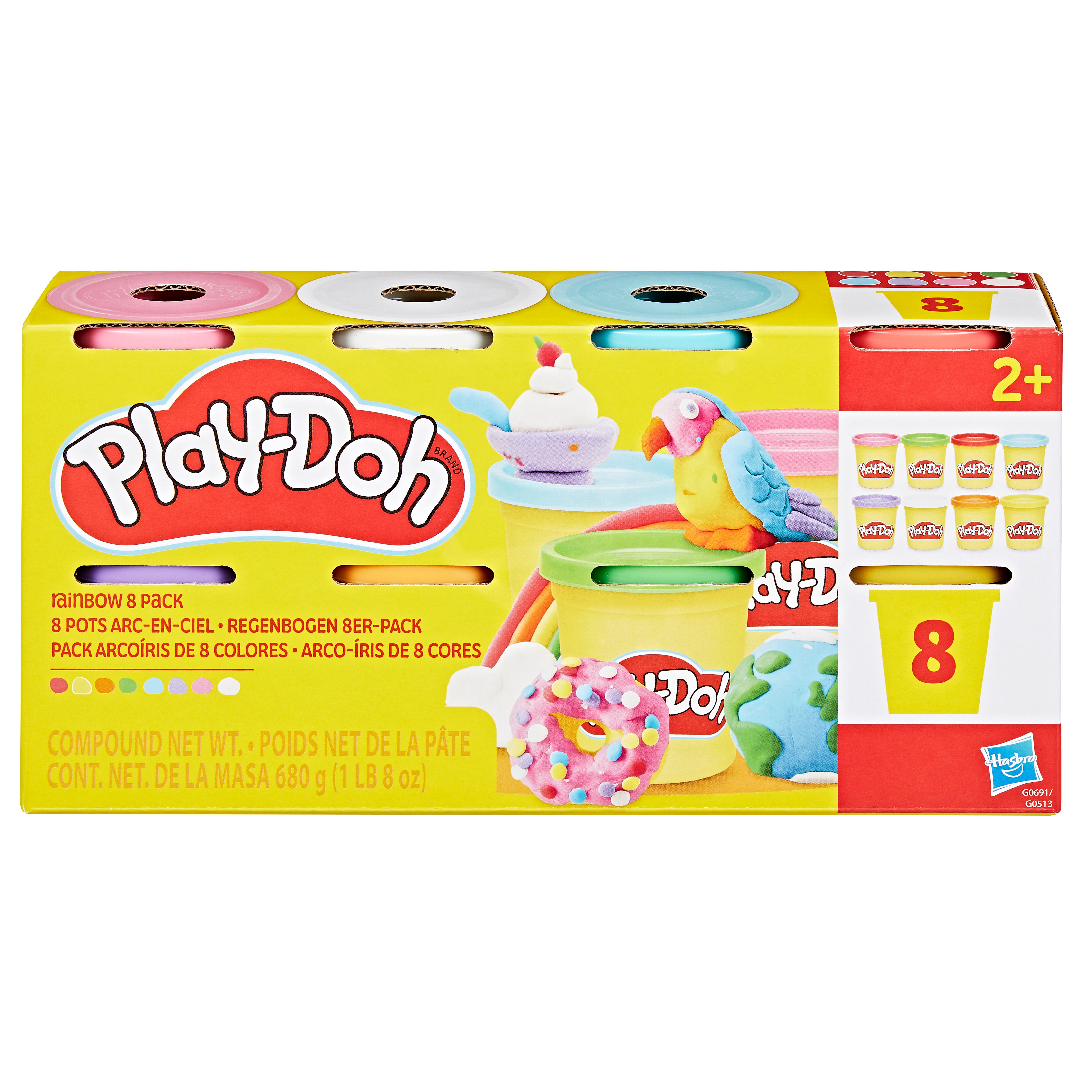 Play-Doh 8-pack leire i ulike farger