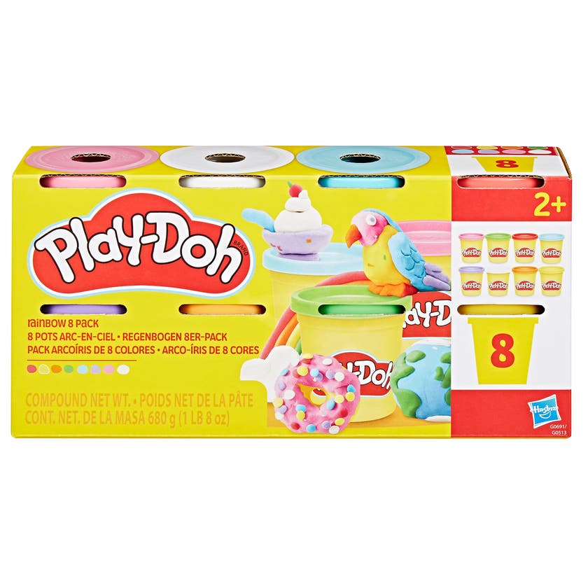 Play-Doh 8-pack leire i ulike farger