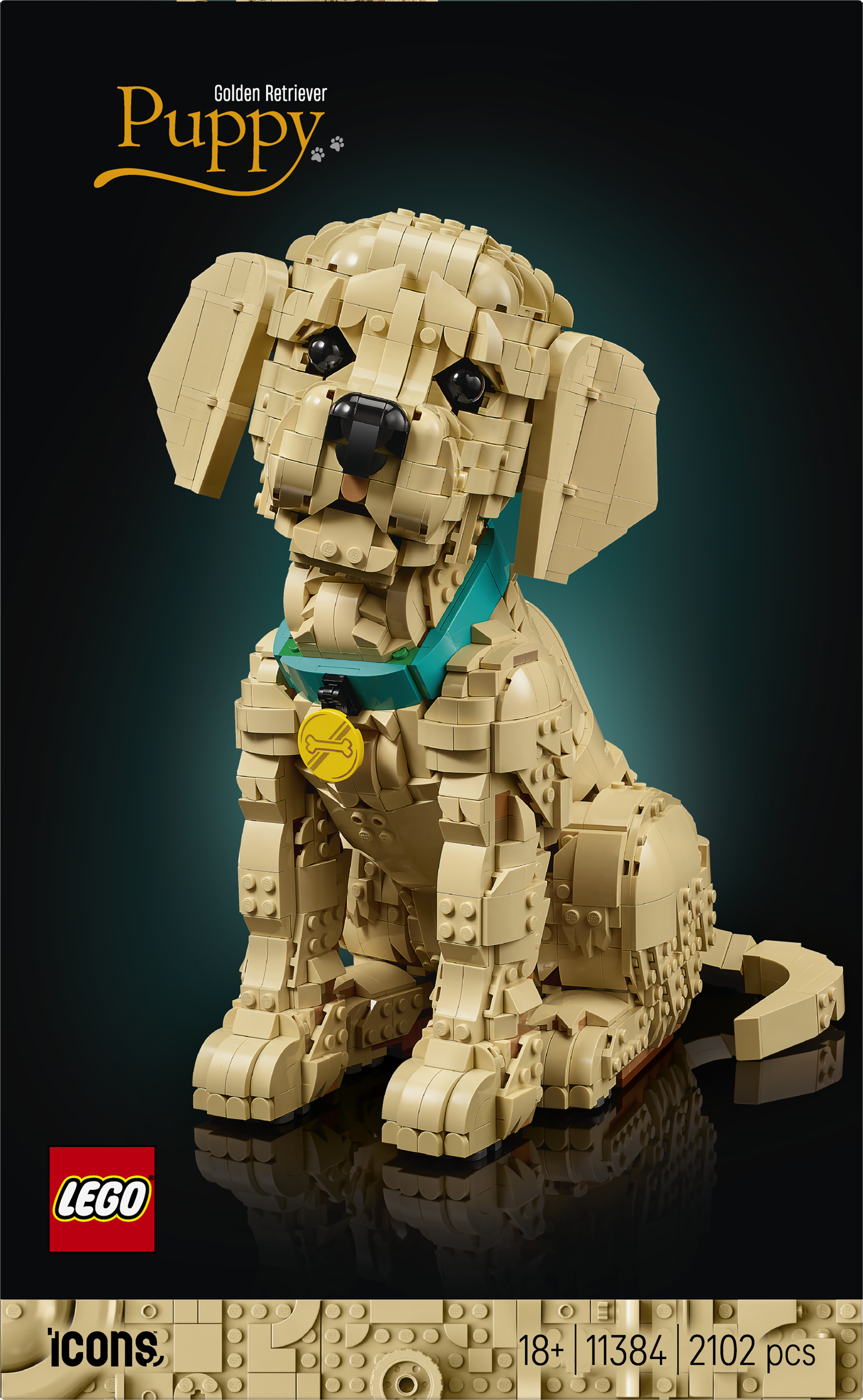 LEGO® Icons Golden retriever-valp, dyrefigur 11384