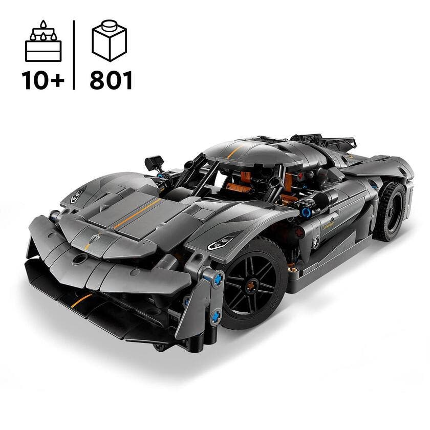 LEGO Technic 42173, Koenigsegg Jesko Absolut grå hyperbil