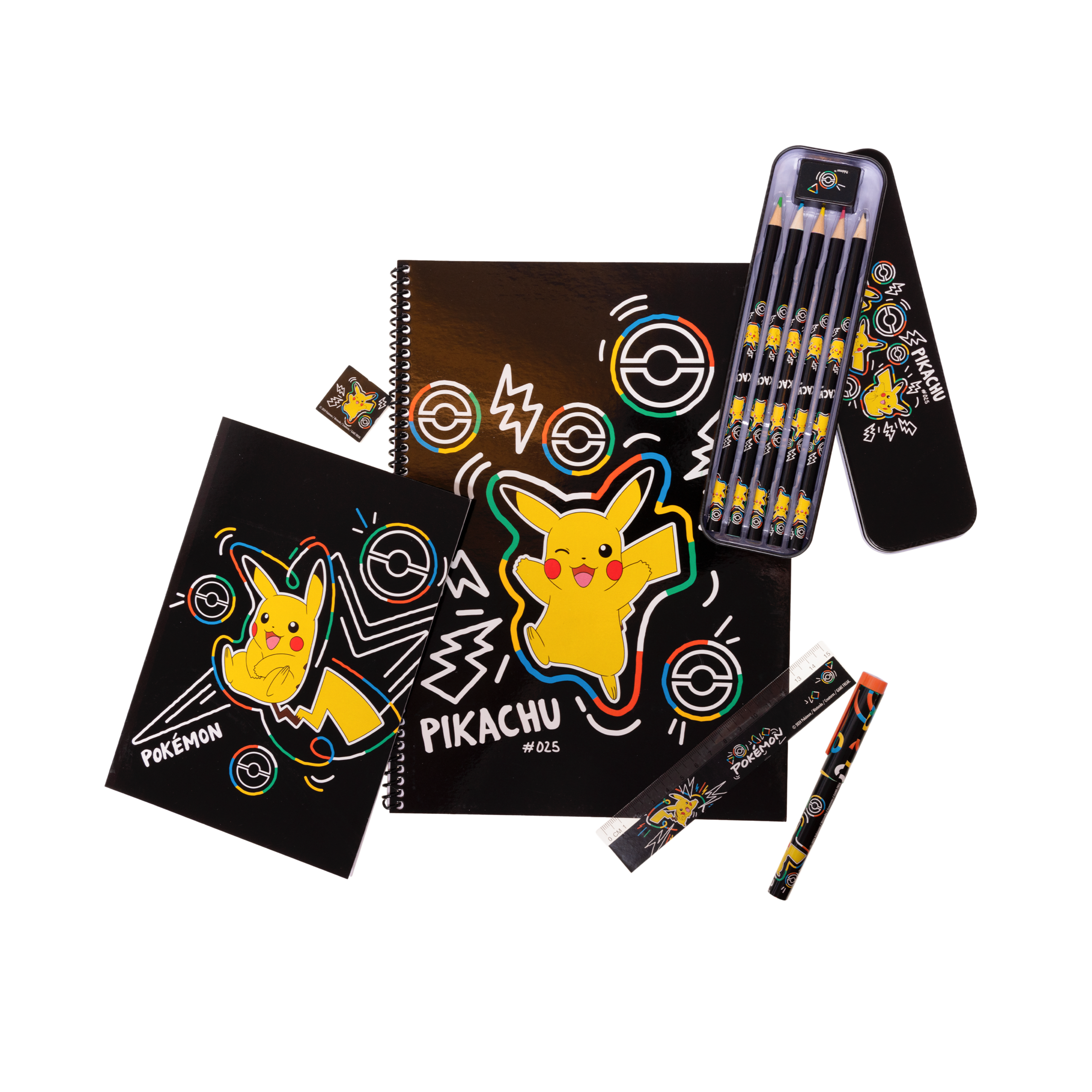 POKÉMON NEON, stort skrivesett med metallpenal