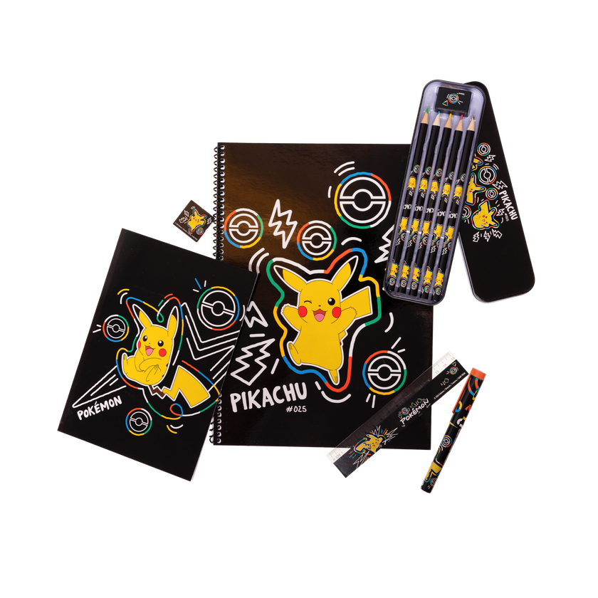 POKÉMON NEON, stort skrivesett med metallpenal