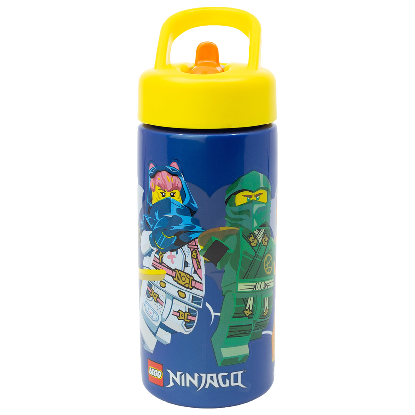 LEGO NINJAGO, Vannflaske med sugerør, 420 ml