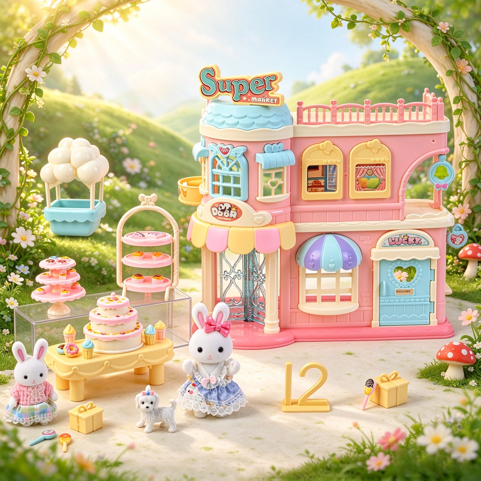 Forest Dreamland Supermarket-sett 18 deler