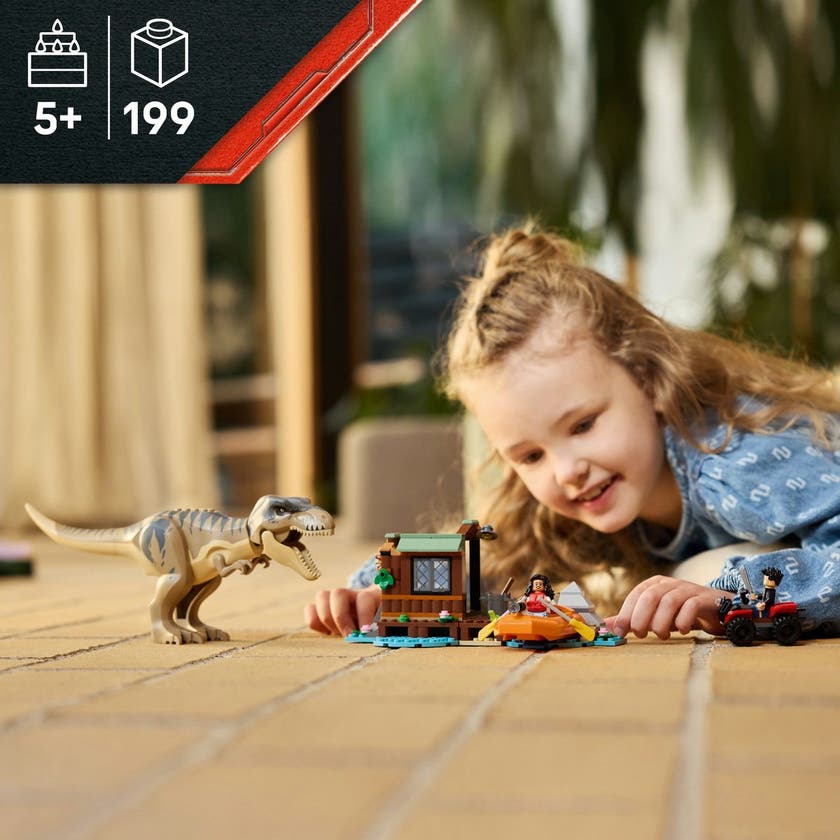 LEGO Jurassic World 76975, Flukt over elven med T. rex