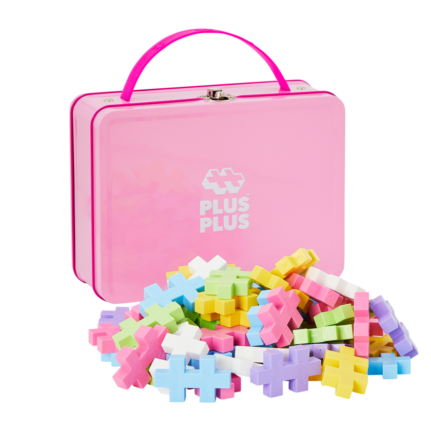 Plus-Plus BIG 3D Byggesett 70 deler i metallboks (Pastell)