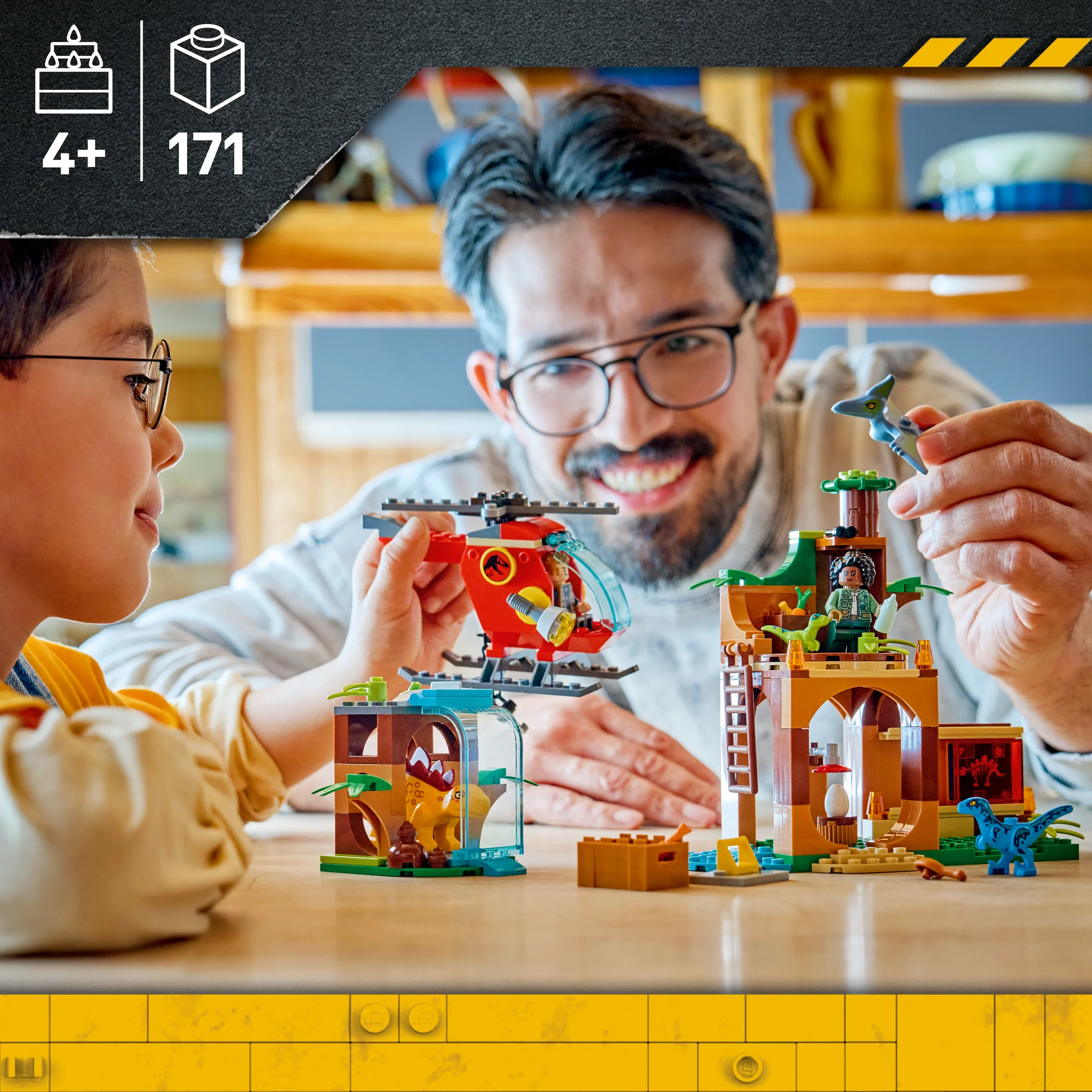 LEGO® Redning med Velociraptor, Stegosaurus og Pteranodon 77981