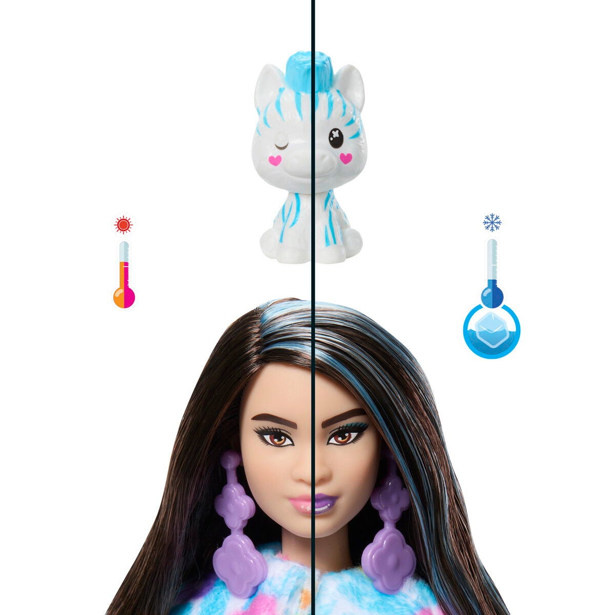 Barbie, Cutie Reveal Color Dreams Zebra