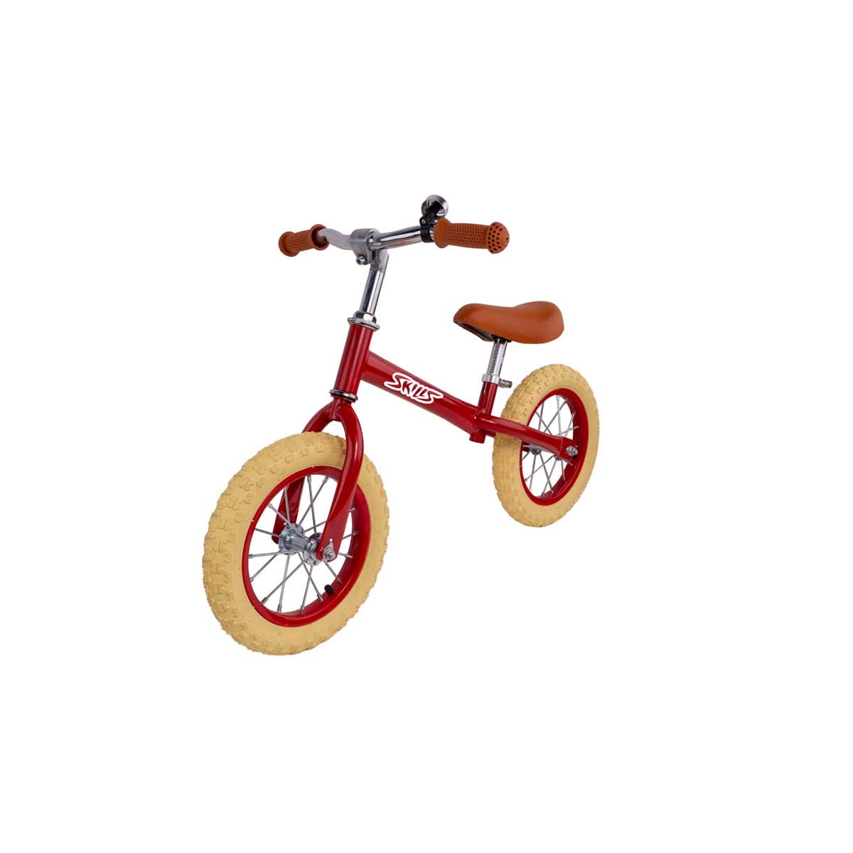 Skills, Balansesykkel 12" Rød med Gummihjul