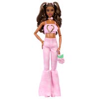 Barbie Deluxe Style Dukke med Rosemønstret Jeanslook