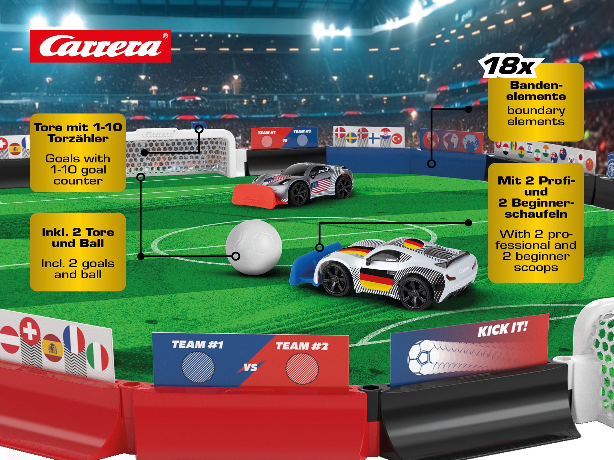 Carrera RC World Championship Soccer Set – fjernstyrt fotball for to spillere