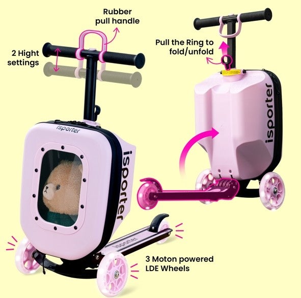 Skills - Scooter med veske rosa