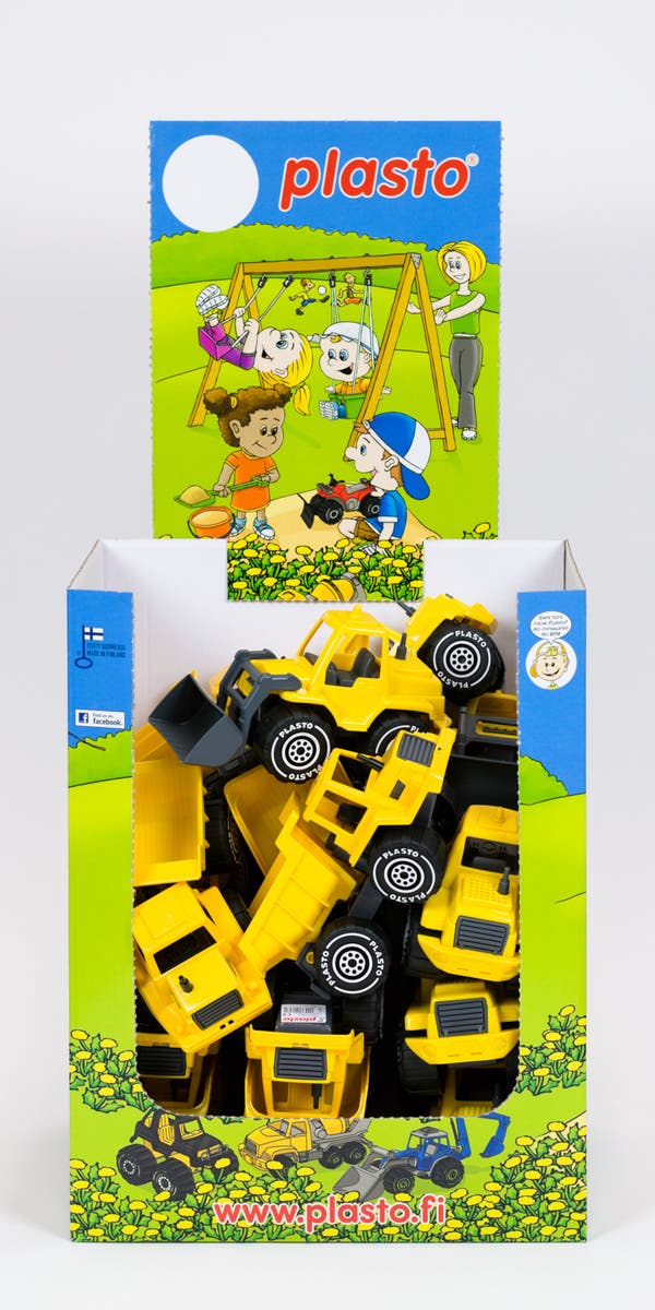 Plasto - Frontlaster gul 1623 & Dumper gul 1690 i display