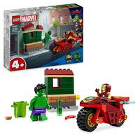 LEGO Marvel 76287, Iron Man med motorsykkel og Hulk